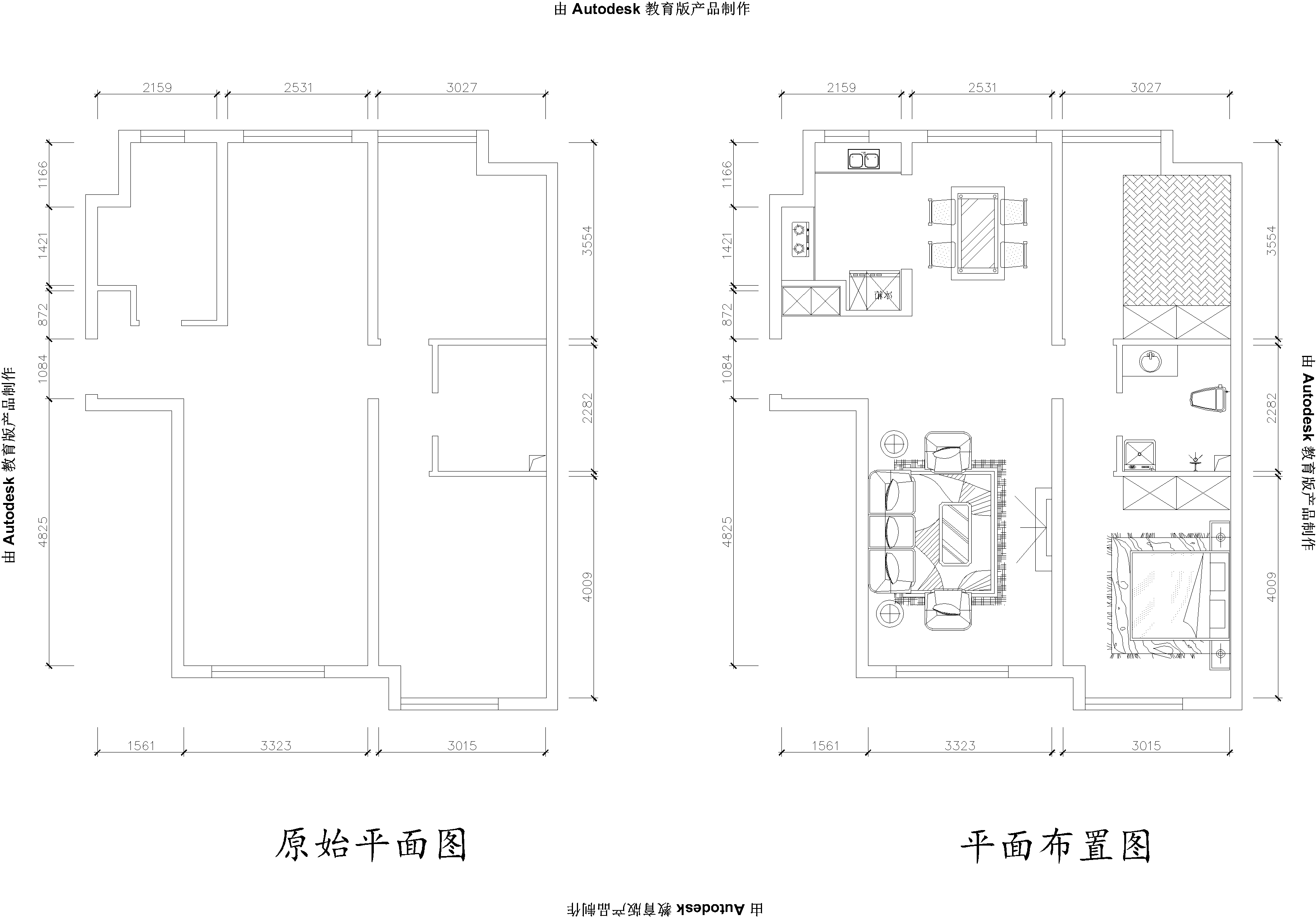 嘉都兩居室戶(hù)型圖及改造布置圖